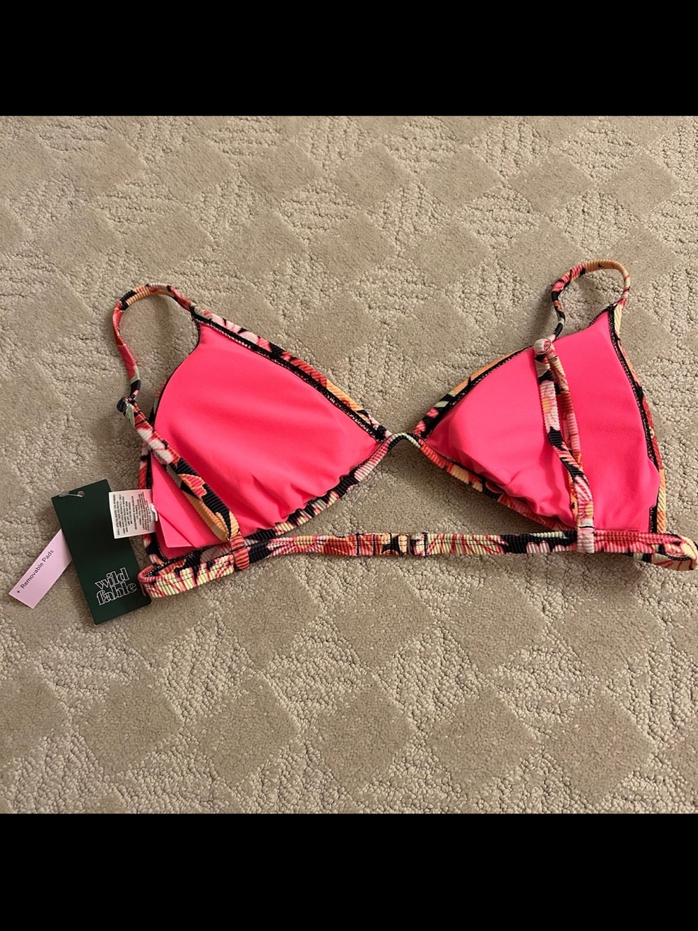 Wild Fable Ribbed Triangle Bikini Top - Picture 7 of 7
